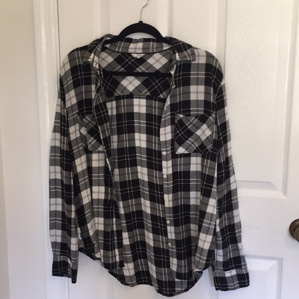 black and white flannel